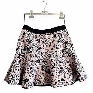 Mary Katrantzou Paige printed satin twill mini skirt, Pink Size US12, Nwt